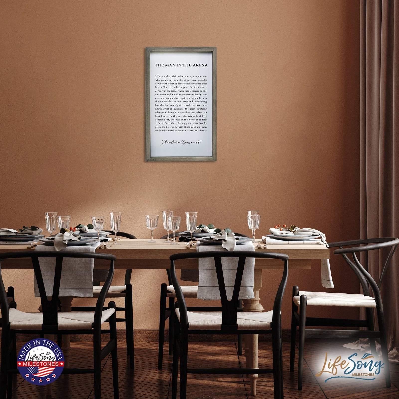 Inspiring Modern Weathered Grey Framed Shadow Box - The Man In The - LifeSong Milestones