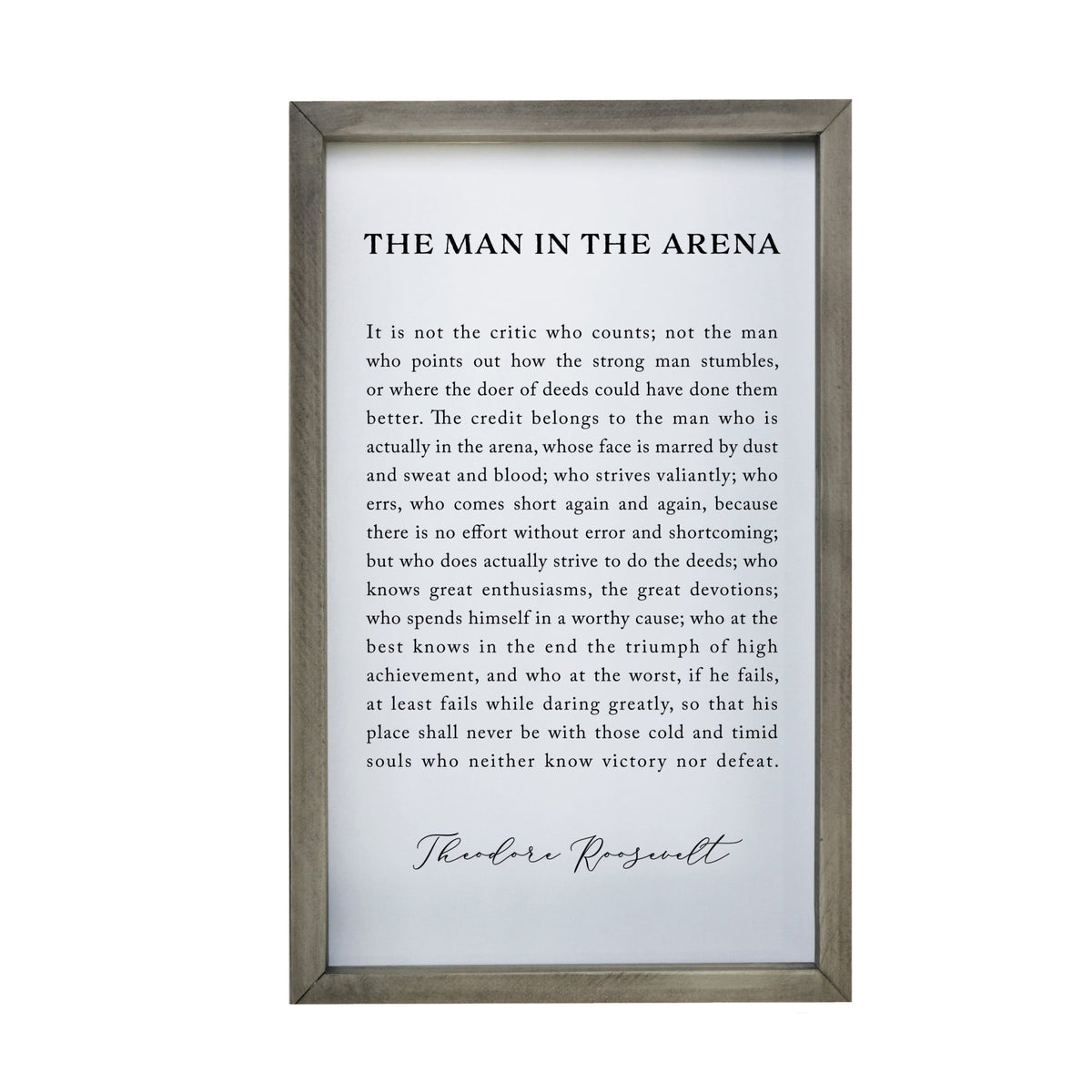 Inspiring Modern Weathered Grey Framed Shadow Box - The Man In The - LifeSong Milestones