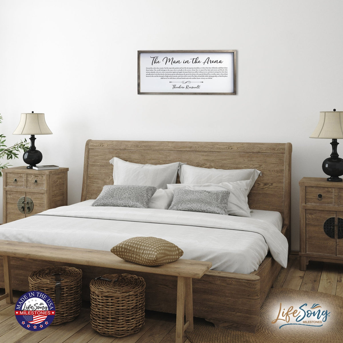 Inspiring Modern Weathered Grey Framed Shadow Box - The Man In The - LifeSong Milestones