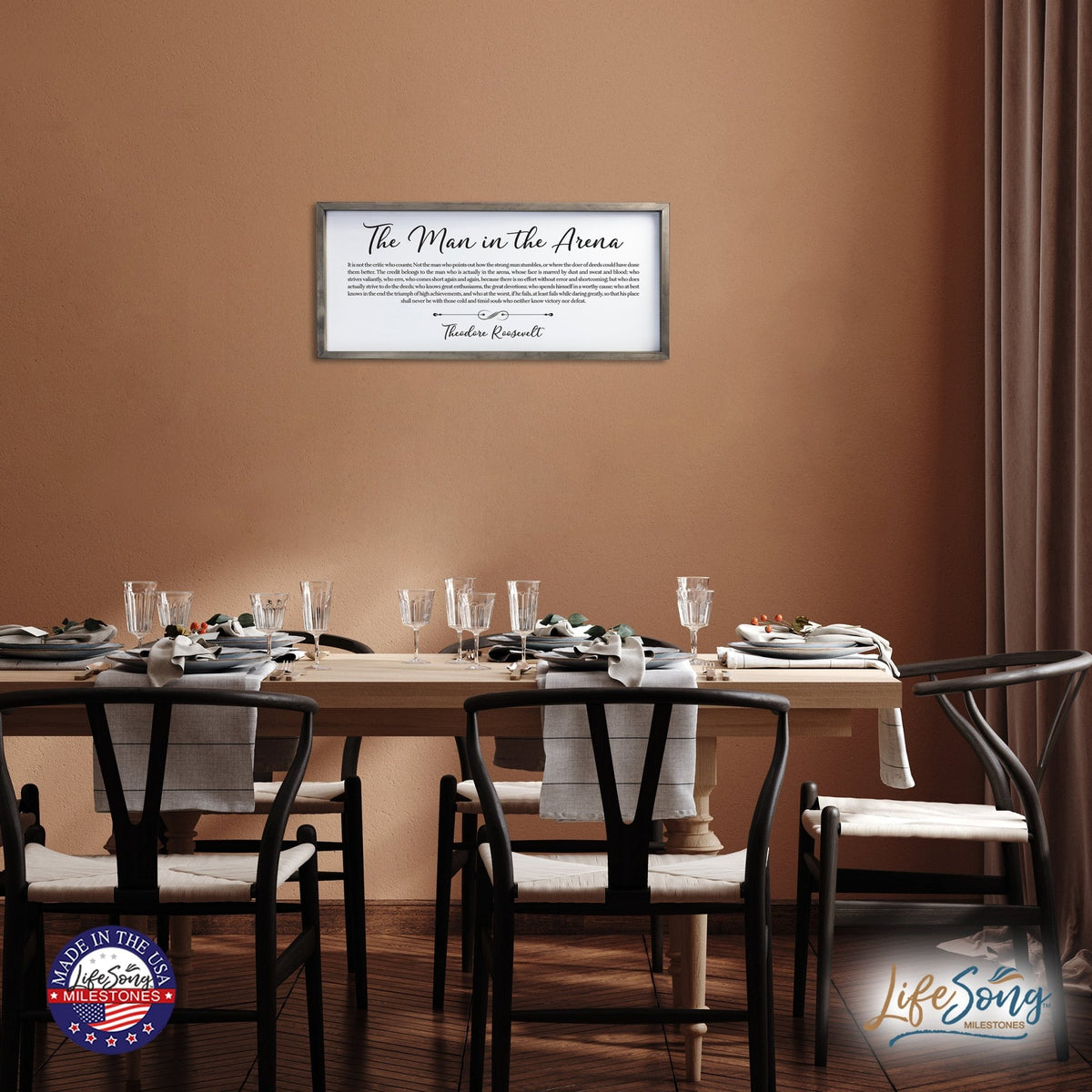 Inspiring Modern Weathered Grey Framed Shadow Box - The Man In The - LifeSong Milestones