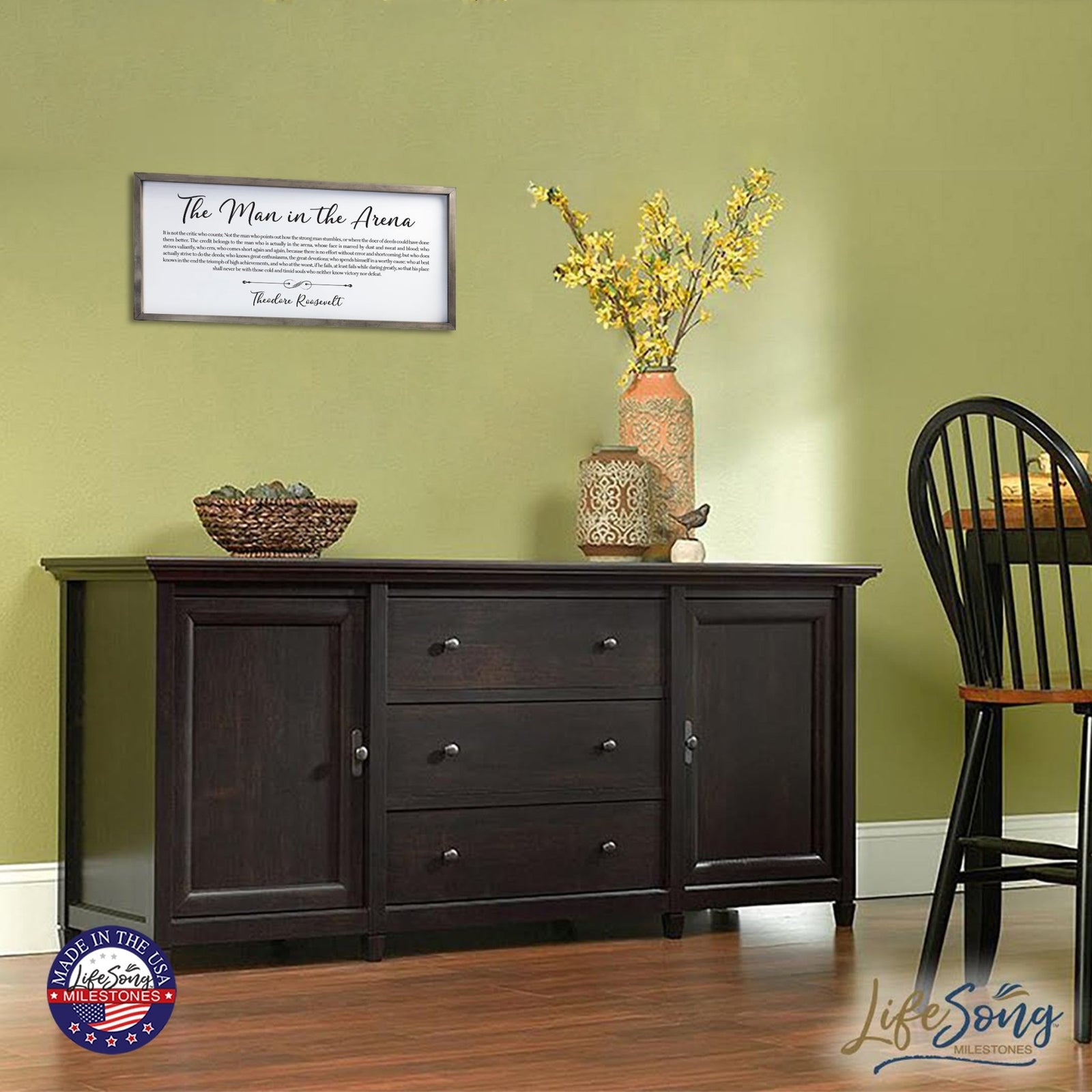 Inspiring Modern Weathered Grey Framed Shadow Box - The Man In The - LifeSong Milestones