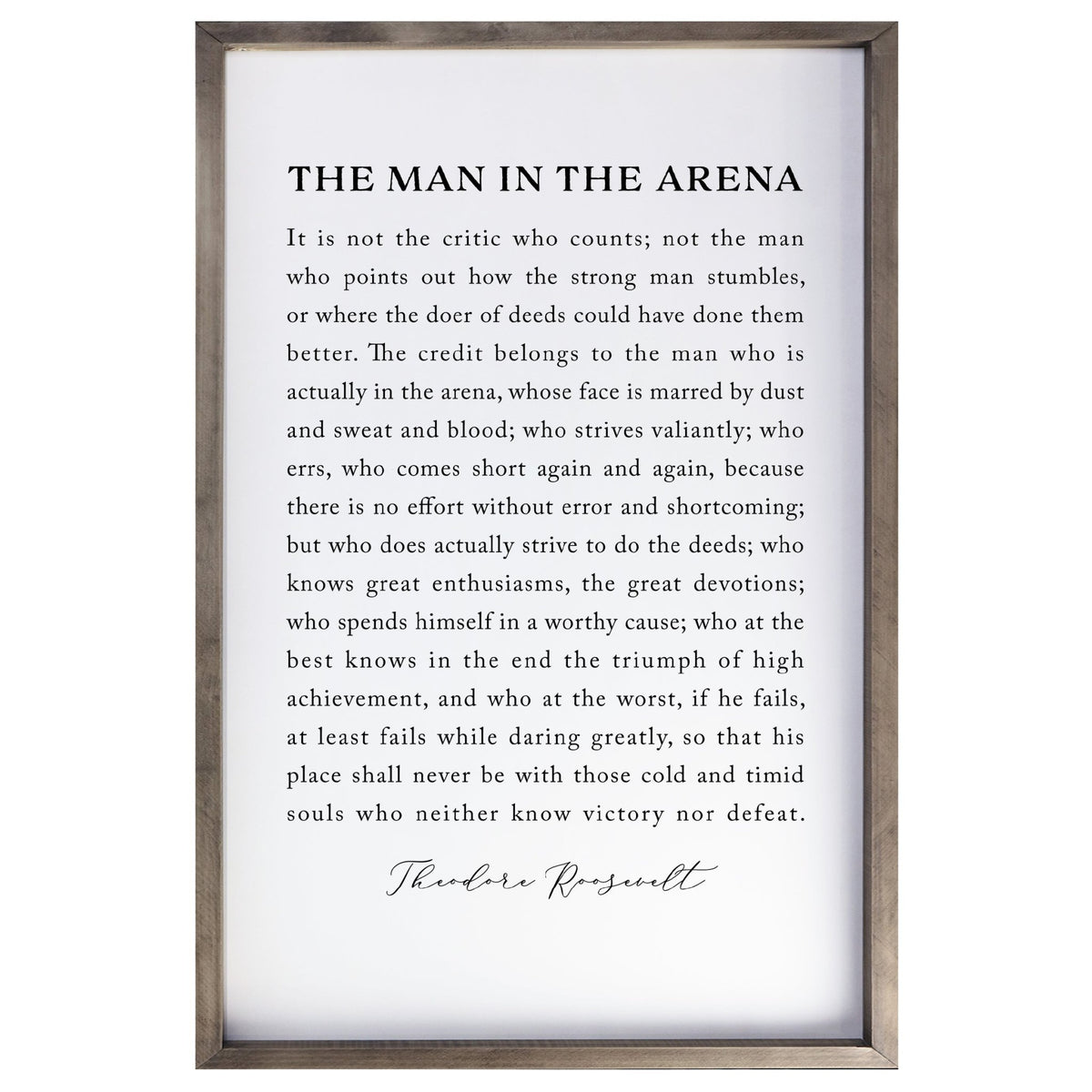 Inspiring Modern Weathered Grey Framed Shadow Box - The Man In The - LifeSong Milestones