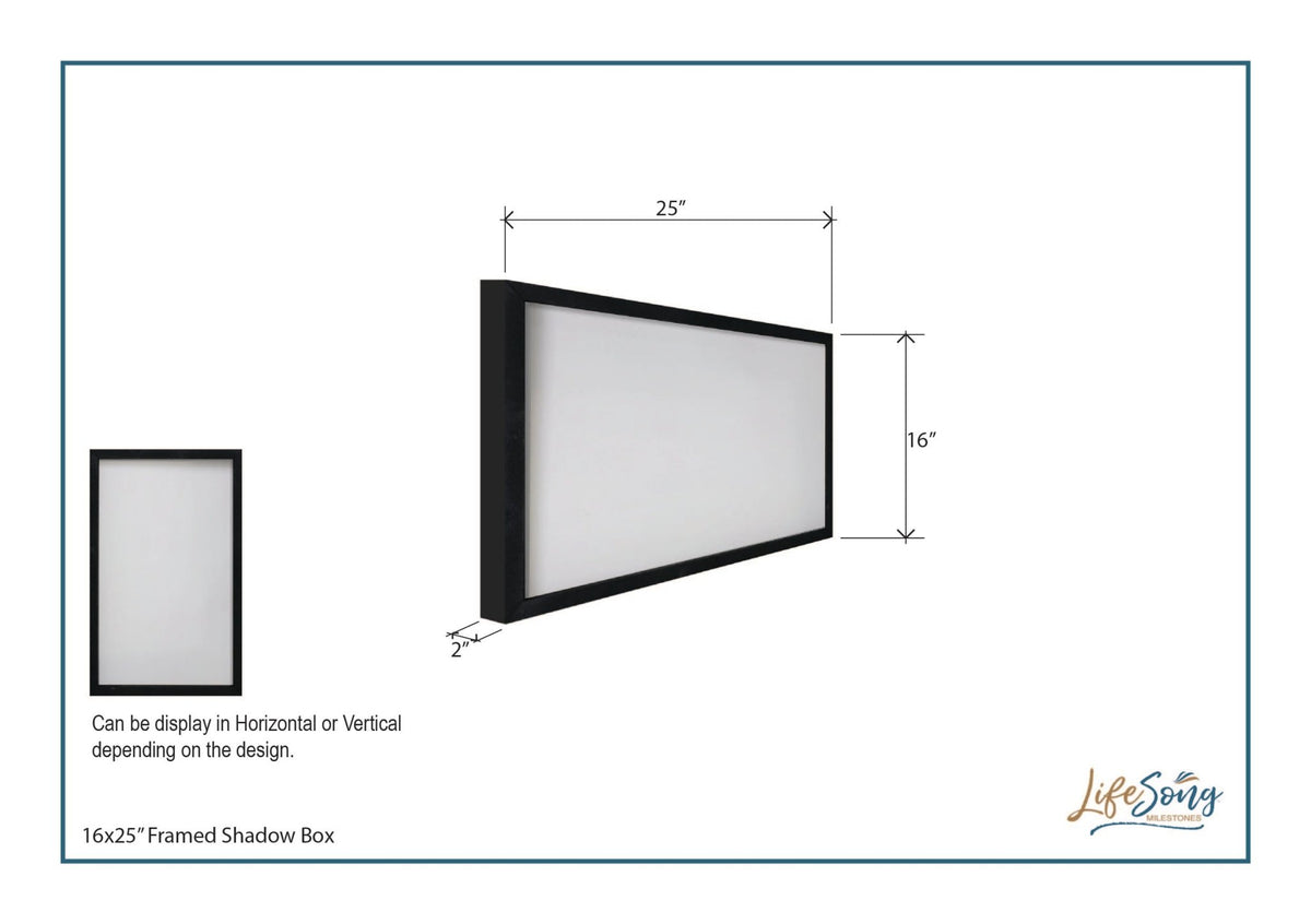 Inspiring Modern Weathered Grey Framed Shadow Box - The Man In The - LifeSong Milestones