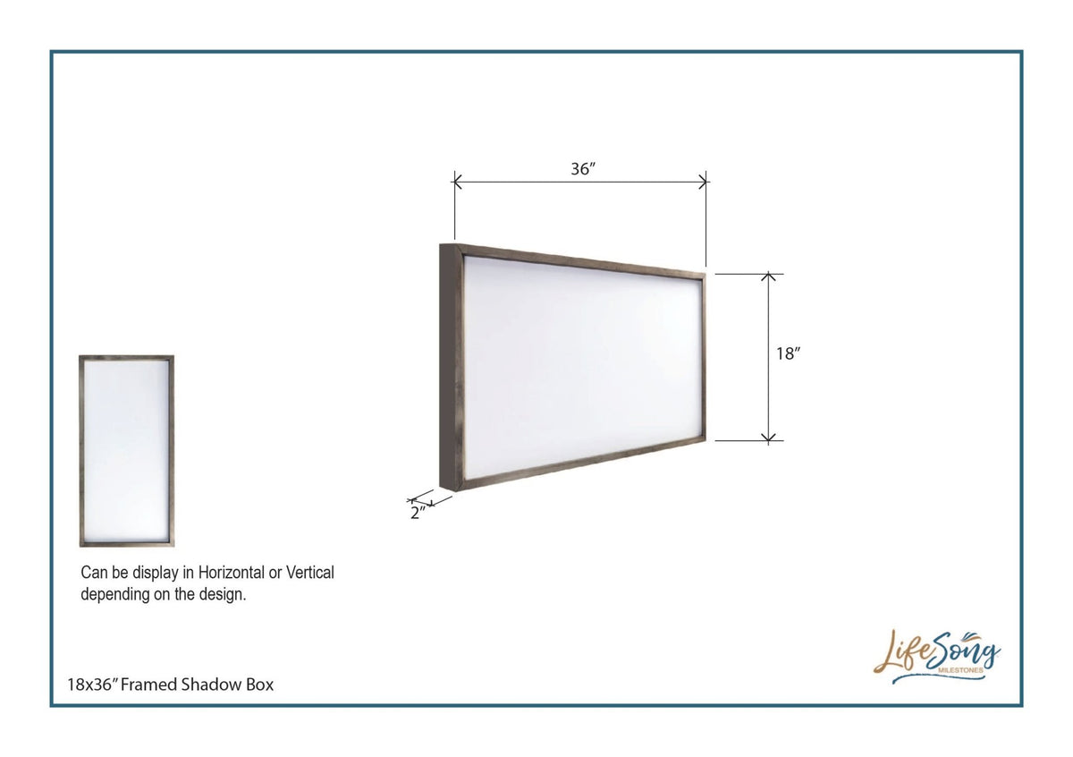 Inspiring Modern Weathered Grey Framed Shadow Box - The Man In The - LifeSong Milestones