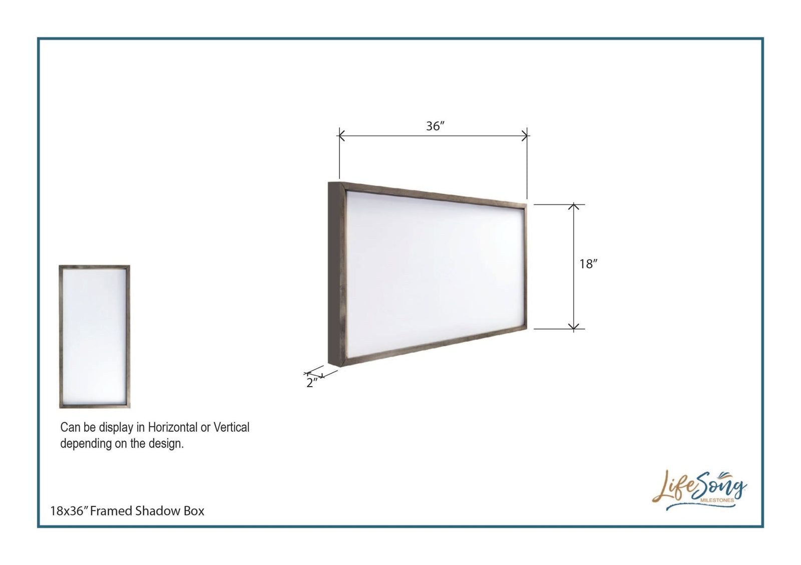 Inspiring Modern Weathered Grey Framed Shadow Box - The Man In The - LifeSong Milestones