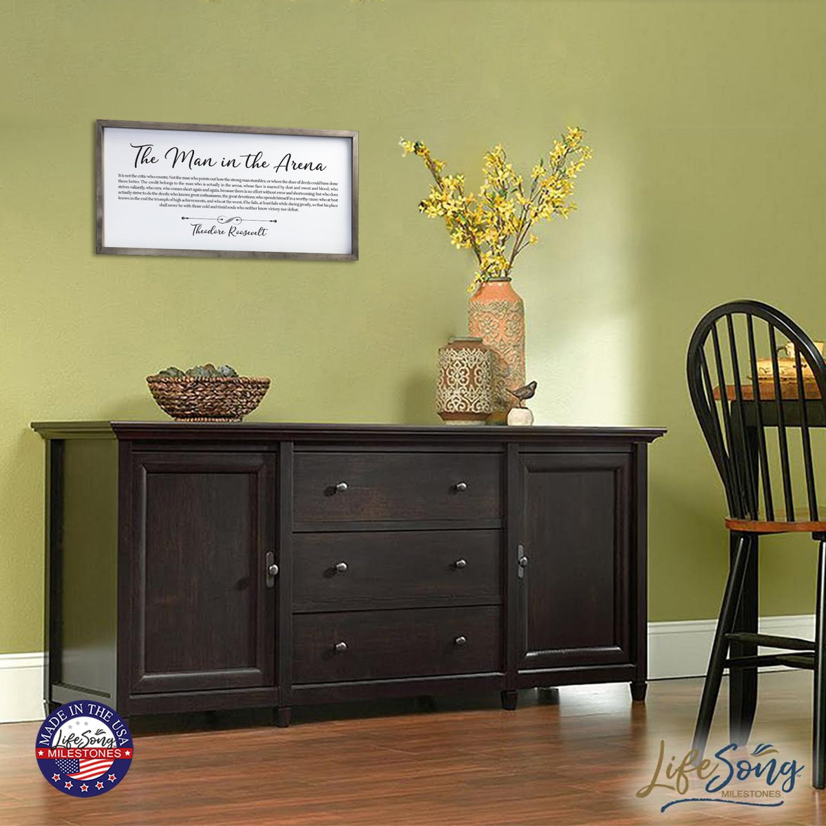 Inspiring Modern Weathered Grey Framed Shadow Box - The Man In The - LifeSong Milestones