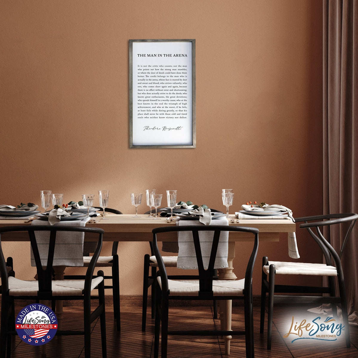 Inspiring Modern Weathered Grey Framed Shadow Box - The Man In The - LifeSong Milestones