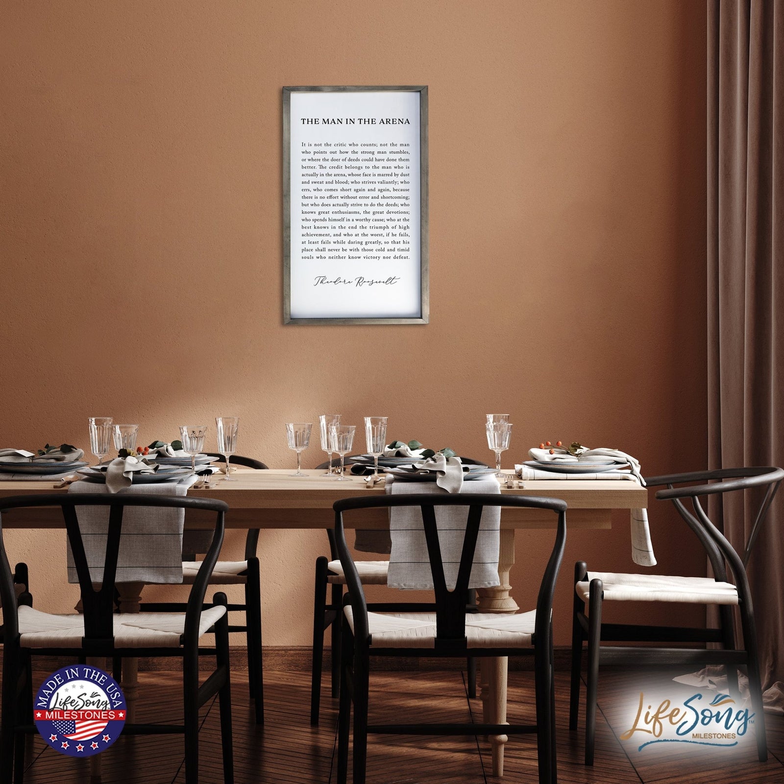 Inspiring Modern Weathered Grey Framed Shadow Box - The Man In The - LifeSong Milestones