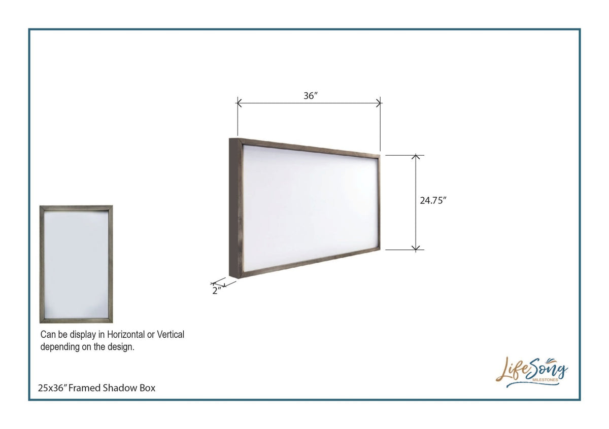 Inspiring Modern Weathered Grey Framed Shadow Box - The Man In The - LifeSong Milestones