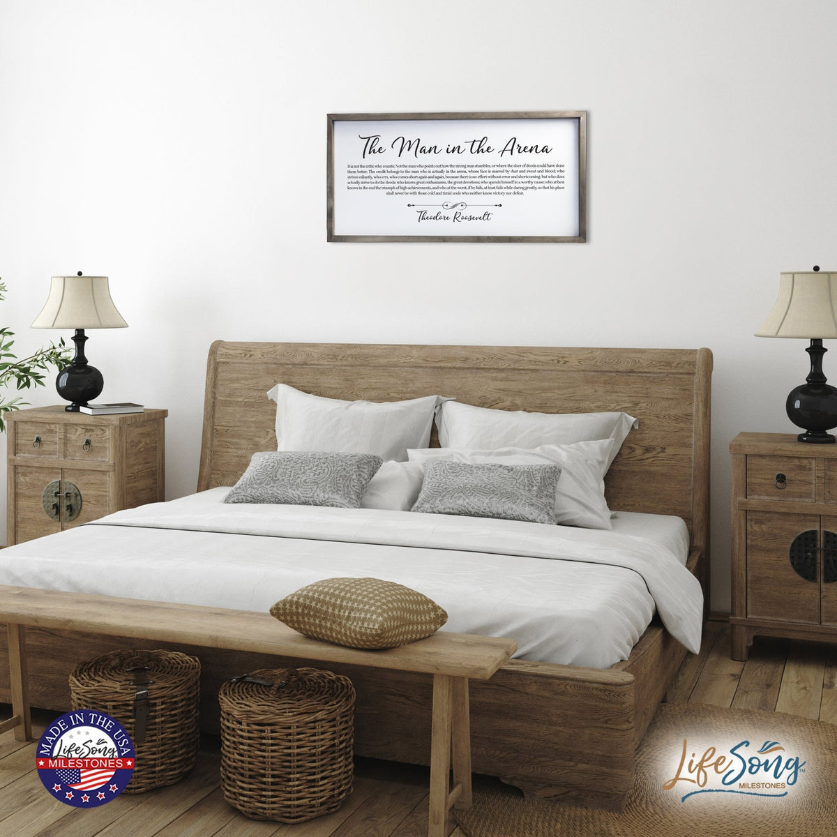 Inspiring Modern Weathered Grey Framed Shadow Box - The Man In The - LifeSong Milestones