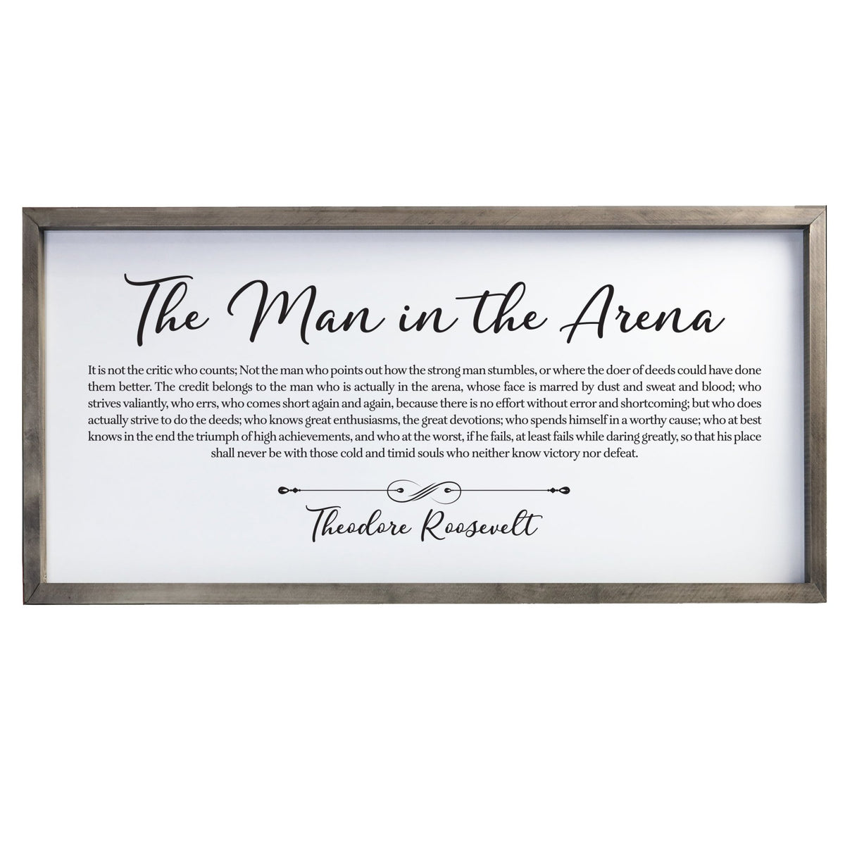 Inspiring Modern Weathered Grey Framed Shadow Box - The Man In The - LifeSong Milestones