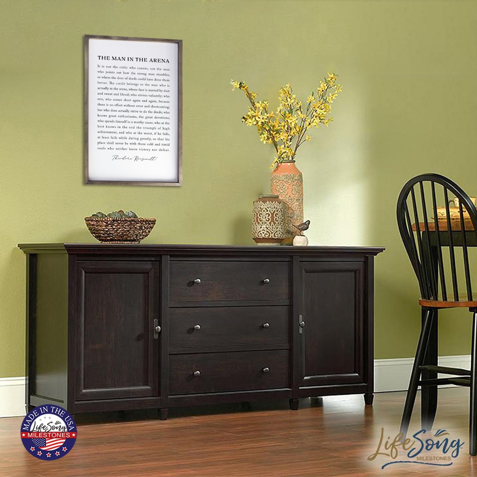 Inspiring Modern Weathered Grey Framed Shadow Box - The Man In The - LifeSong Milestones