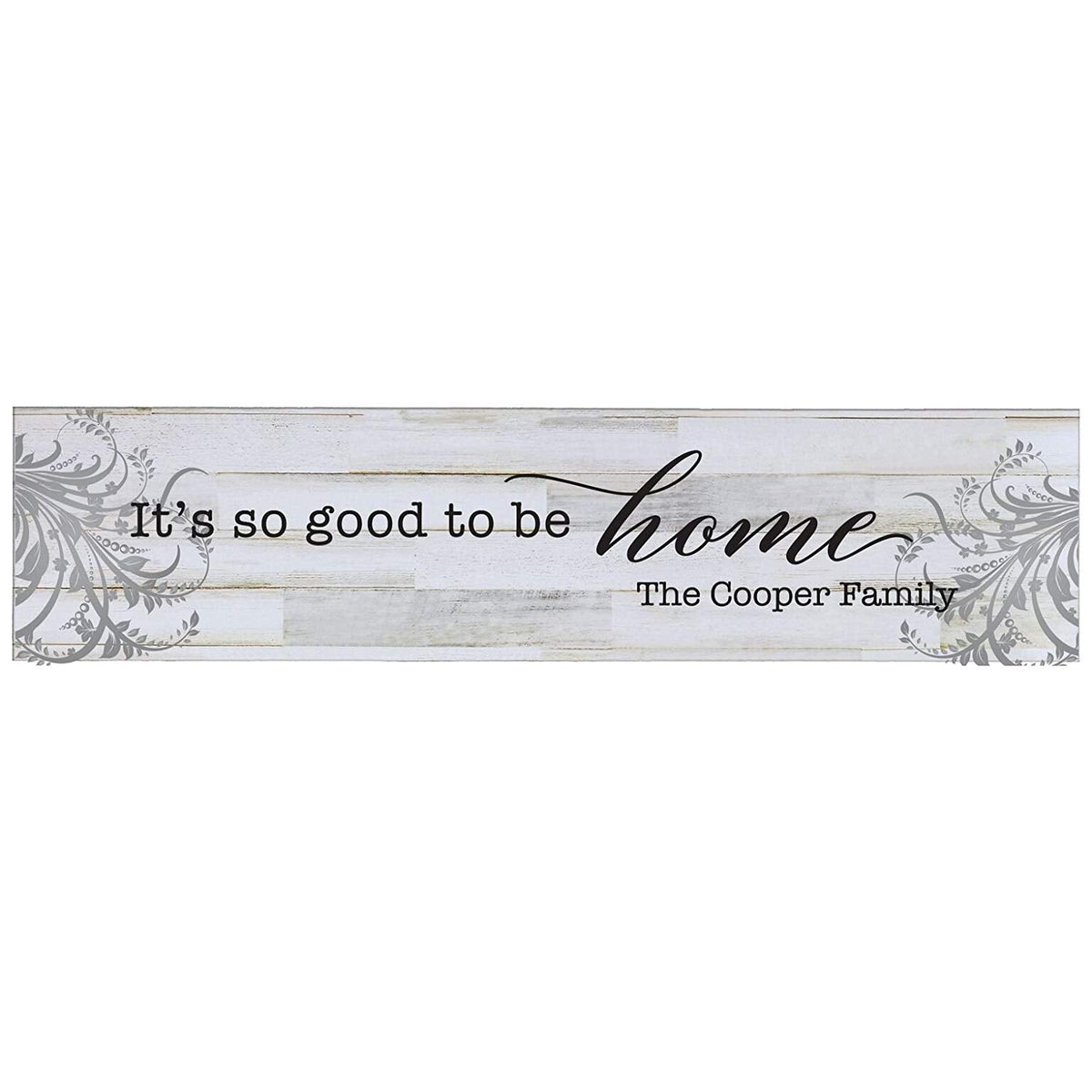 It&#39;s so good to be home Wooden Wall Sign Art Size 10 x 40 - LifeSong Milestones