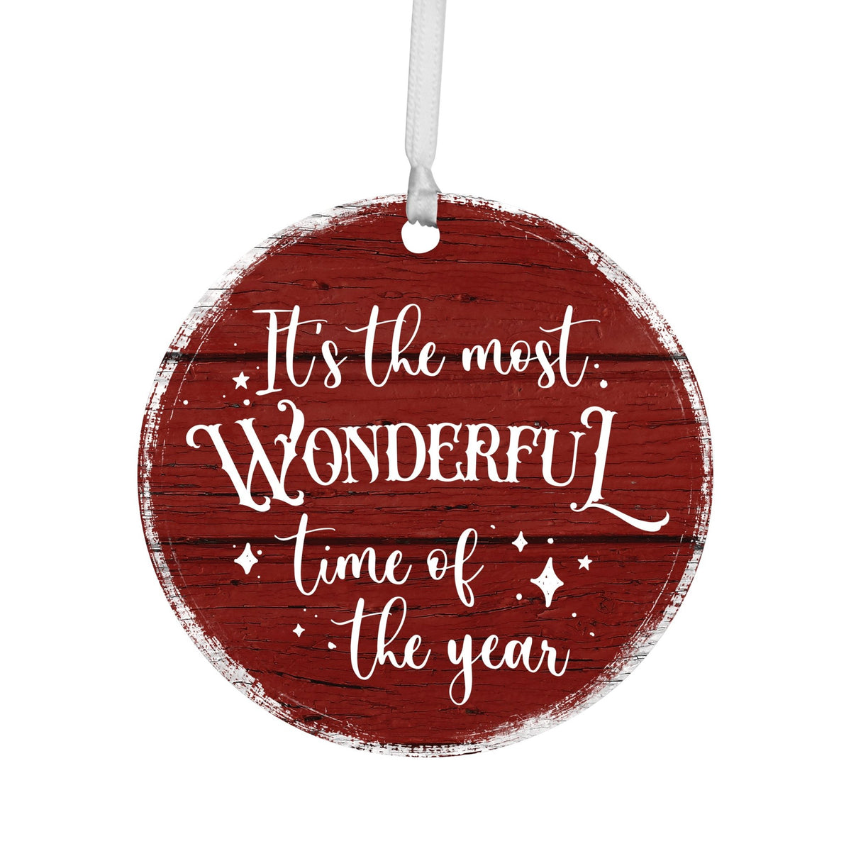 Its The Most Wonderful Time | Hanging Christmas Ornament 3.75 in - LifeSong Milestones