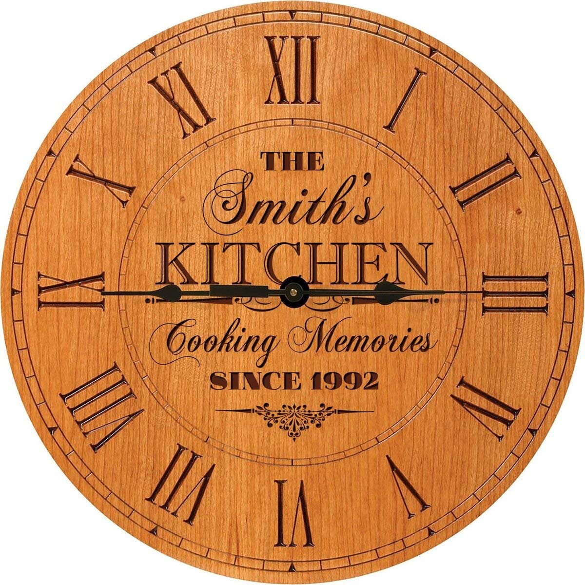 Kitchen Cooking Memories Anniversary Cherry Clock - LifeSong Milestones