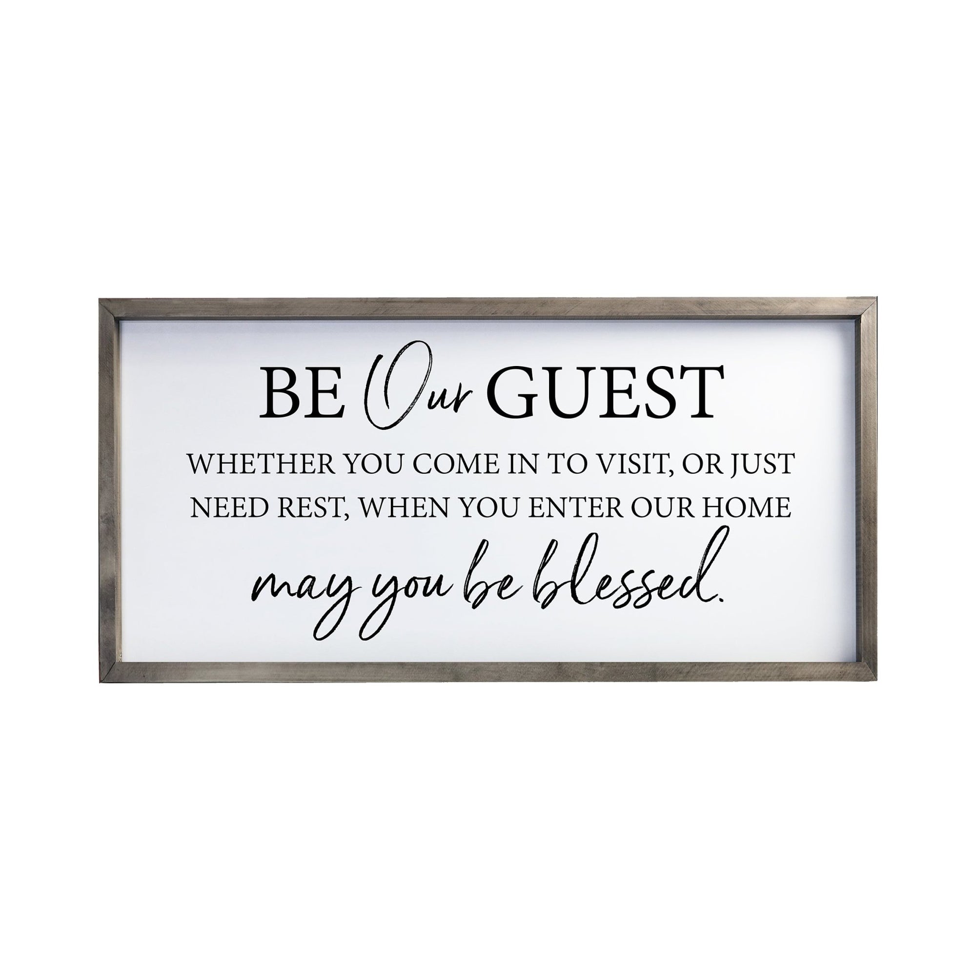 Large Family Wall Decor Quote Sign For Home 18 x 36 - Be Our Guest - LifeSong Milestones
