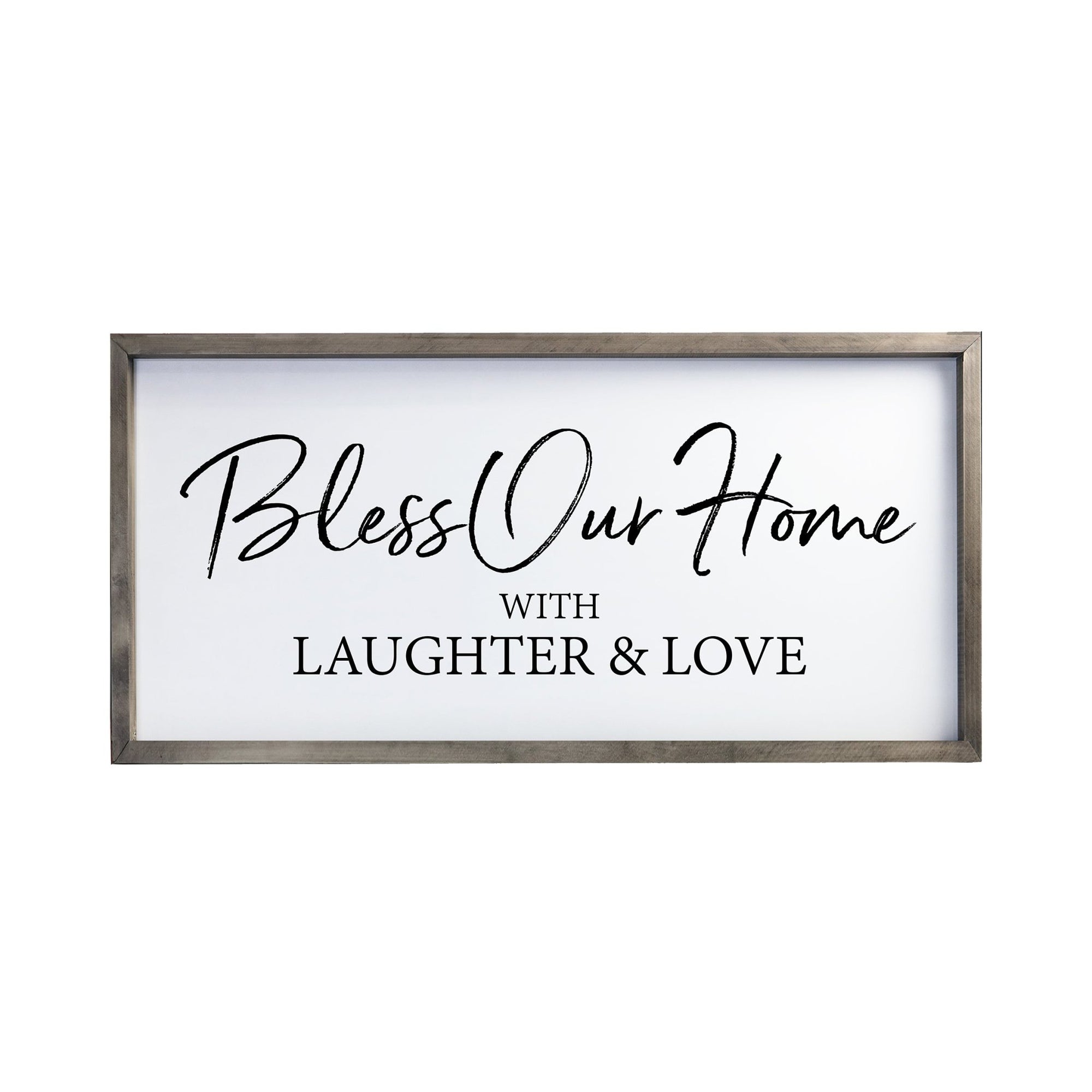 Large Family Wall Decor Quote Sign For Home 18 x 36 - Bless Our Home - LifeSong Milestones