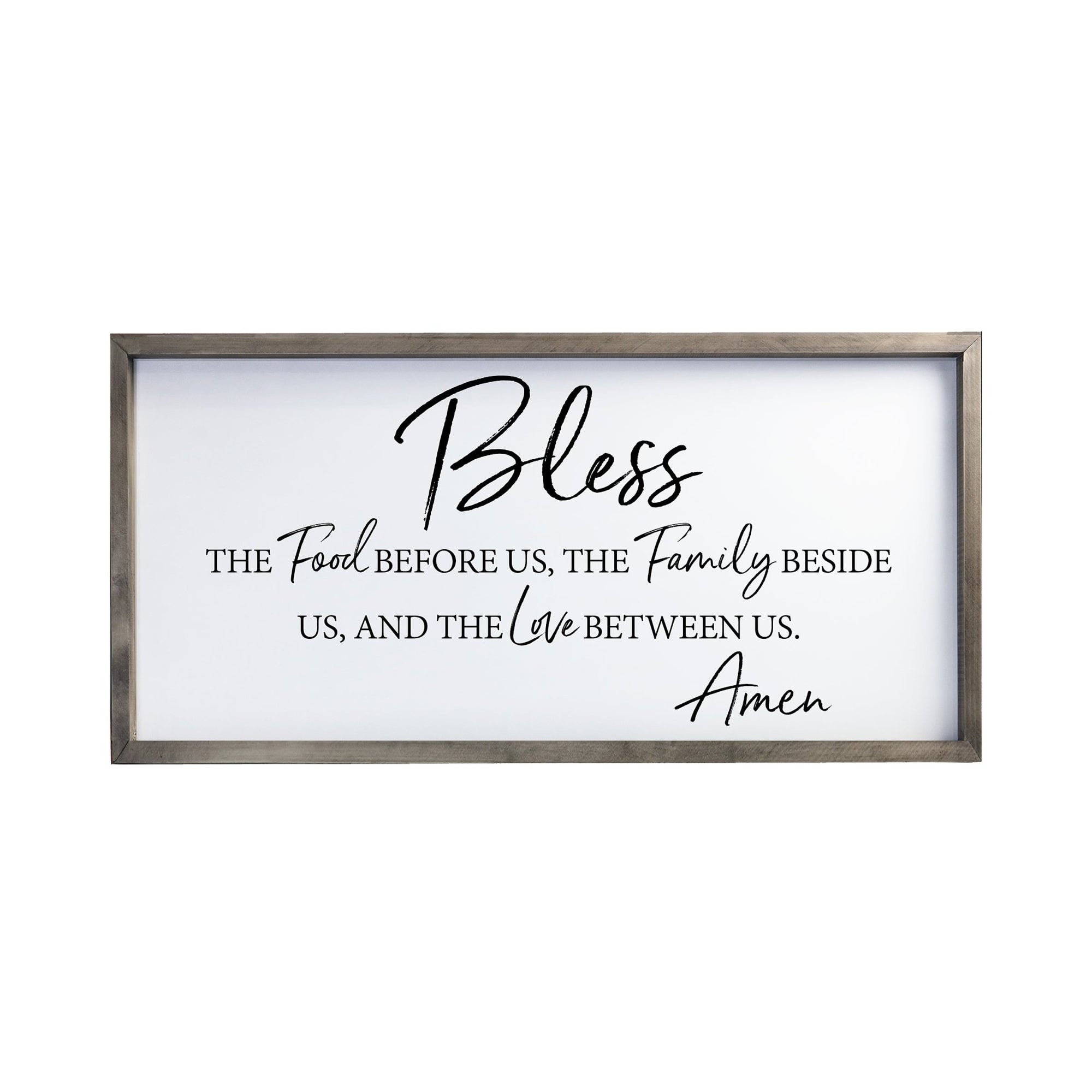 Large Family Wall Decor Quote Sign For Home 18 x 36 - Bless The Food Before Us - LifeSong Milestones