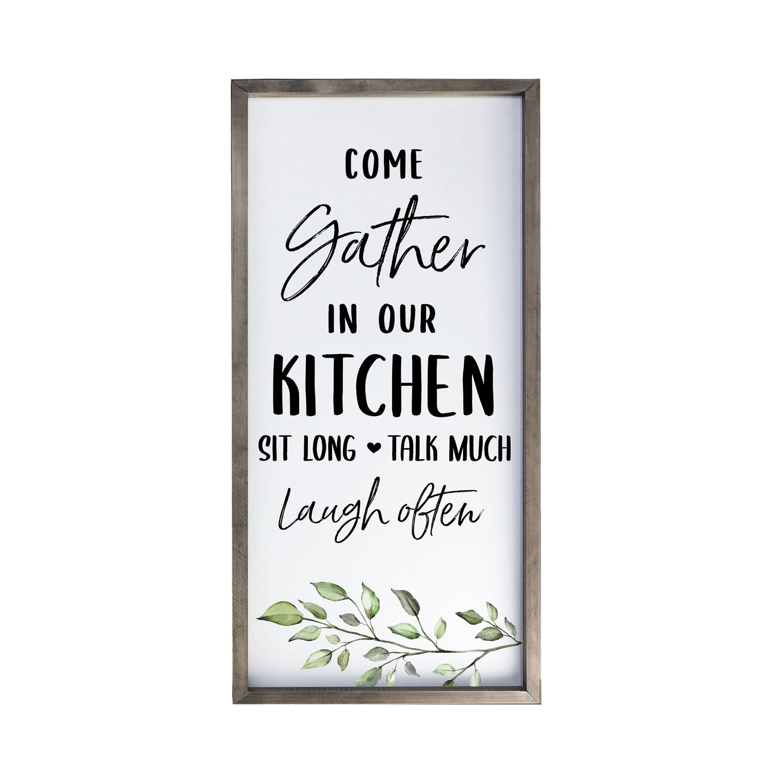 Large Family Wall Decor Quote Sign For Home 18 x 36 - Come Gather - LifeSong Milestones