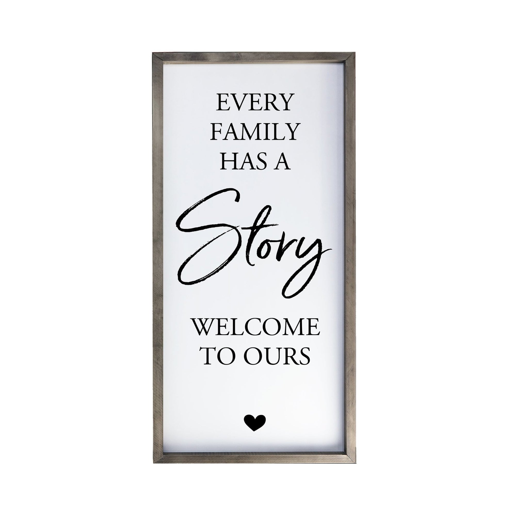 Large Family Wall Decor Quote Sign For Home 18 x 36 - Every Family Has A Story - LifeSong Milestones