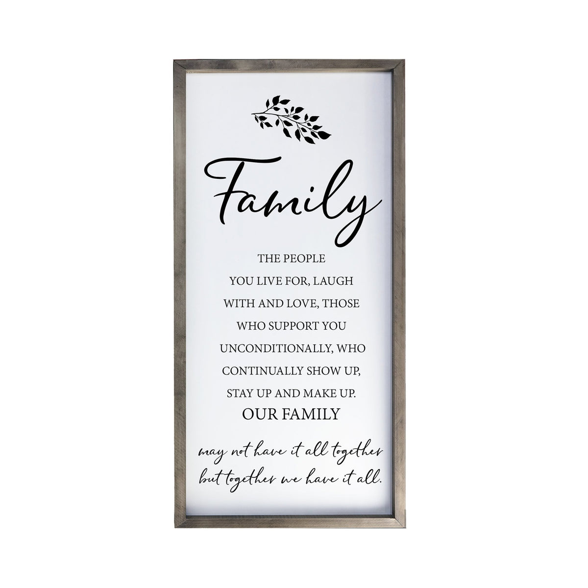 Large Family Wall Decor Quote Sign For Home 18 x 36 - Family The People You - LifeSong Milestones