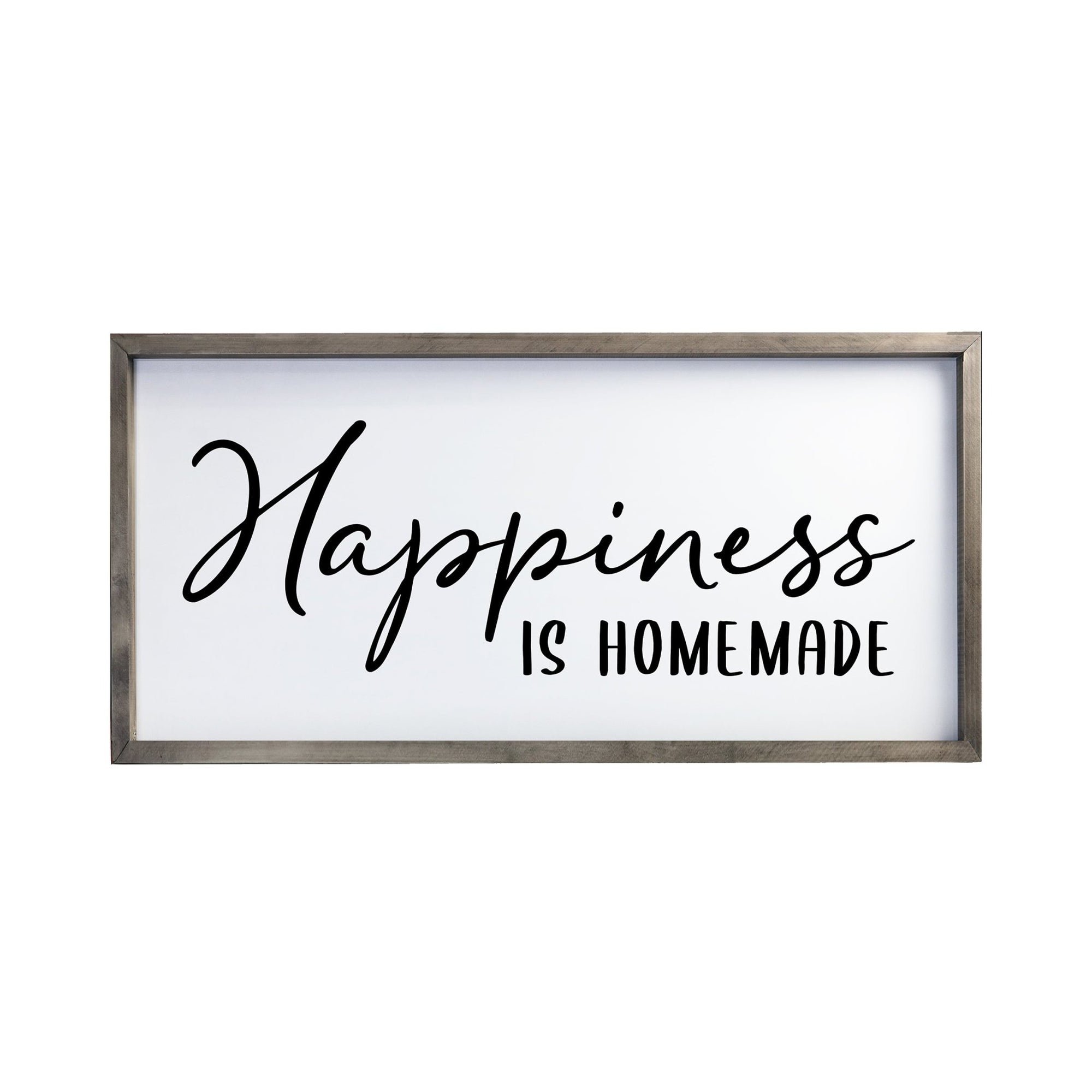 Large Family Wall Decor Quote Sign For Home 18 x 36 - Happiness Is Homemade - LifeSong Milestones