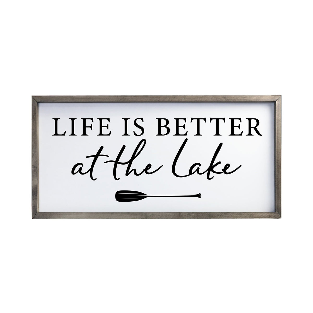 Large Family Wall Decor Quote Sign For Home 18 x 36 - Life Is Better At The Lake - LifeSong Milestones