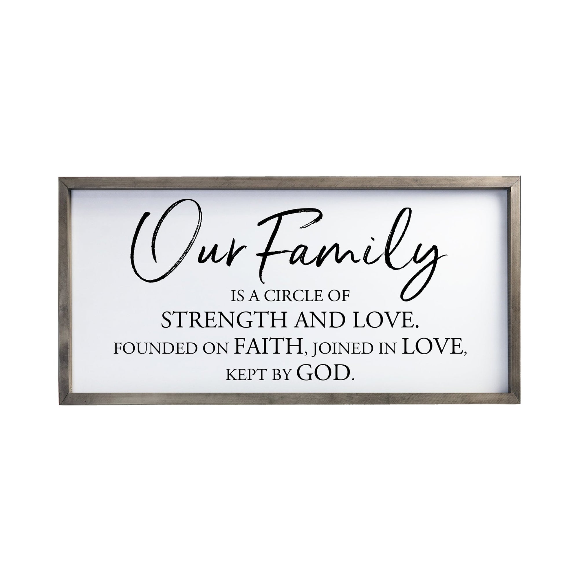 Large Family Wall Decor Quote Sign For Home 18 x 36 - Our Family Is A Circle - LifeSong Milestones
