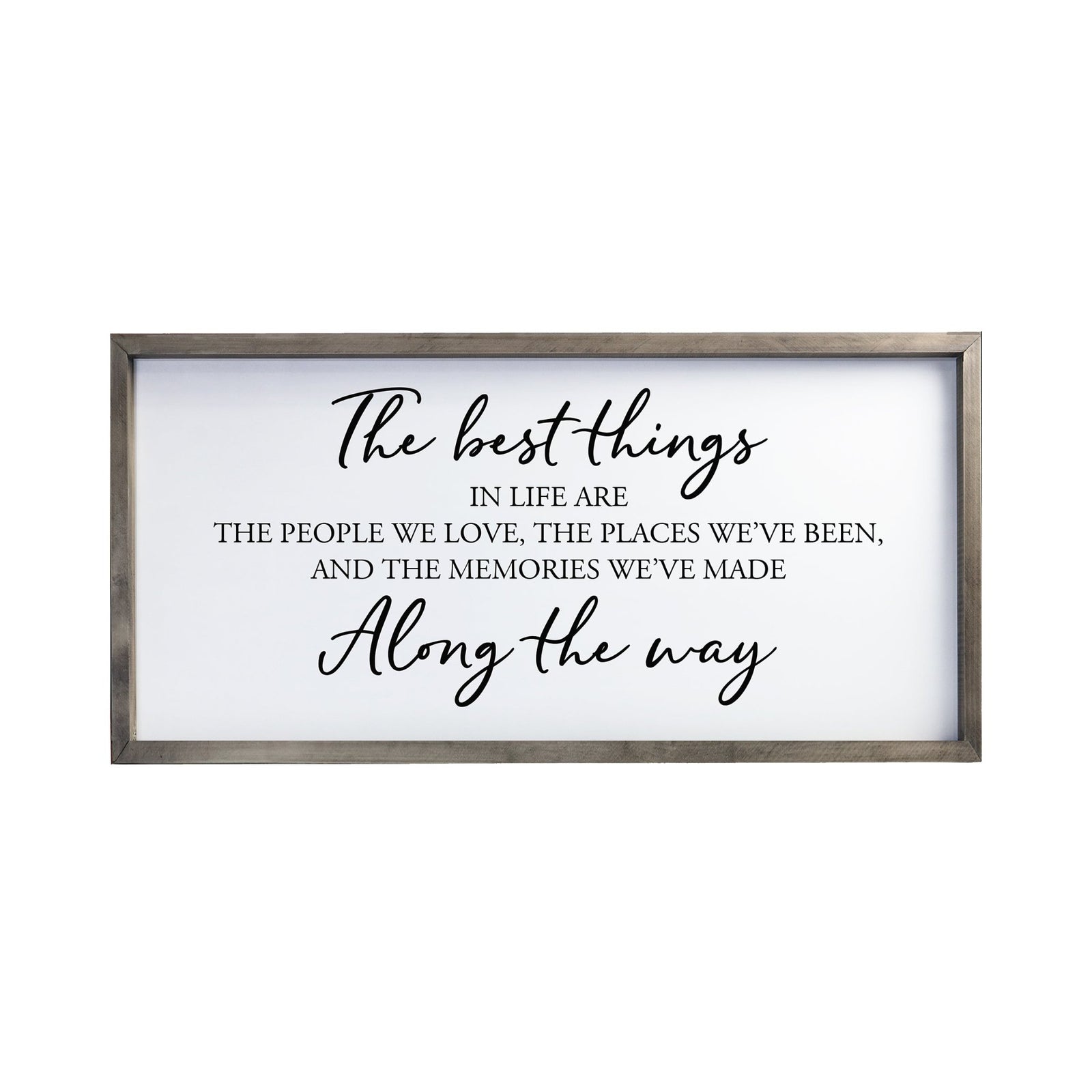 Large Family Wall Decor Quote Sign For Home 18 x 36 - The Best Things In Life - LifeSong Milestones