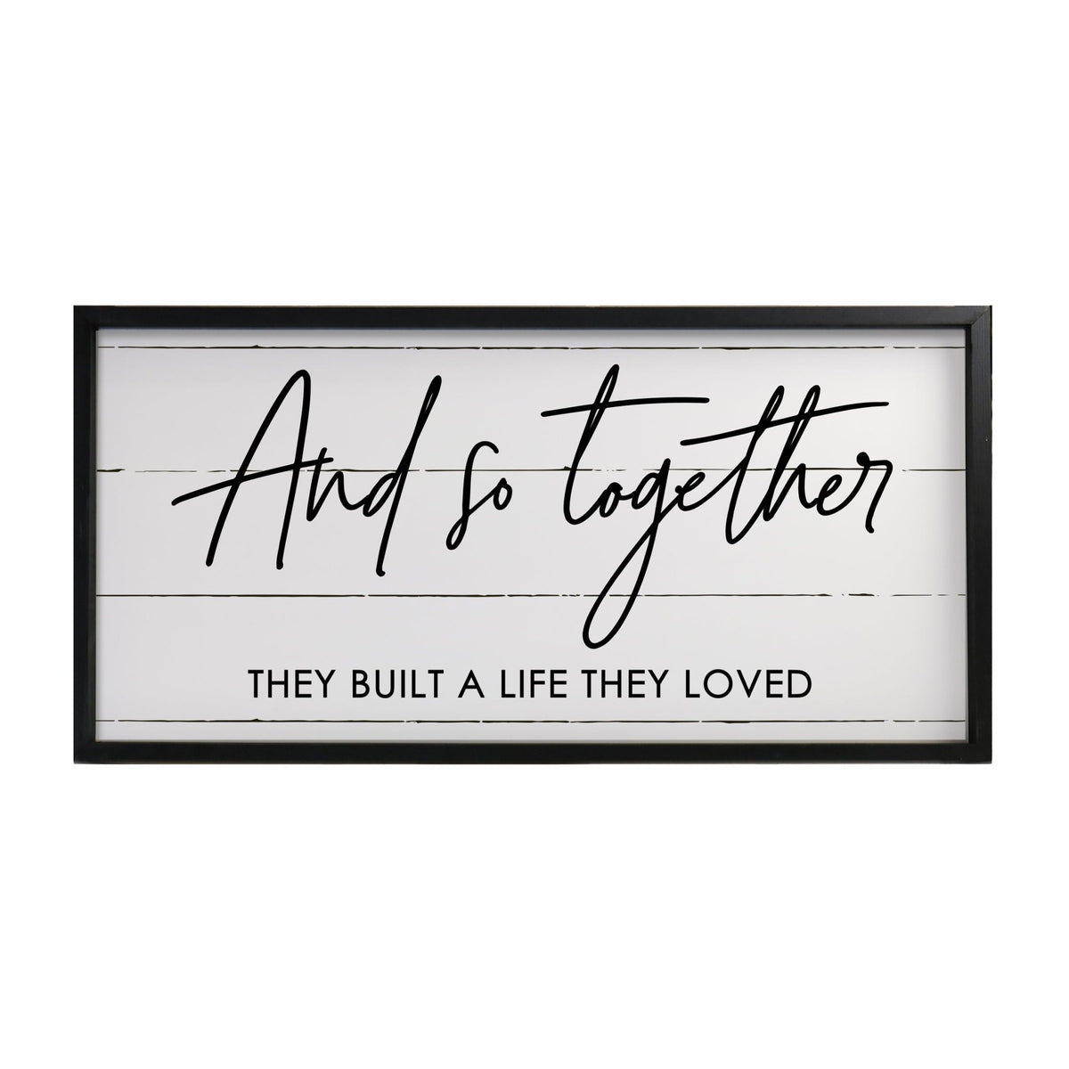 Large Family Wall Décor Quote Sign For Home Decoration 18 x 36 - And So Together - LifeSong Milestones