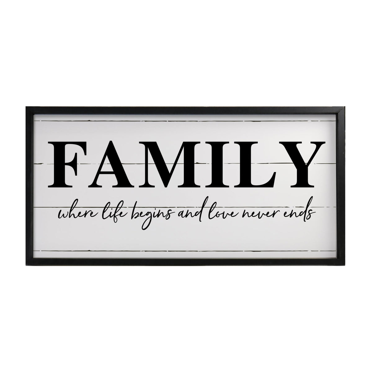 Large Family Wall Décor Quote Sign For Home Decoration 18 x 36 - Family Where Life Blessing - LifeSong Milestones