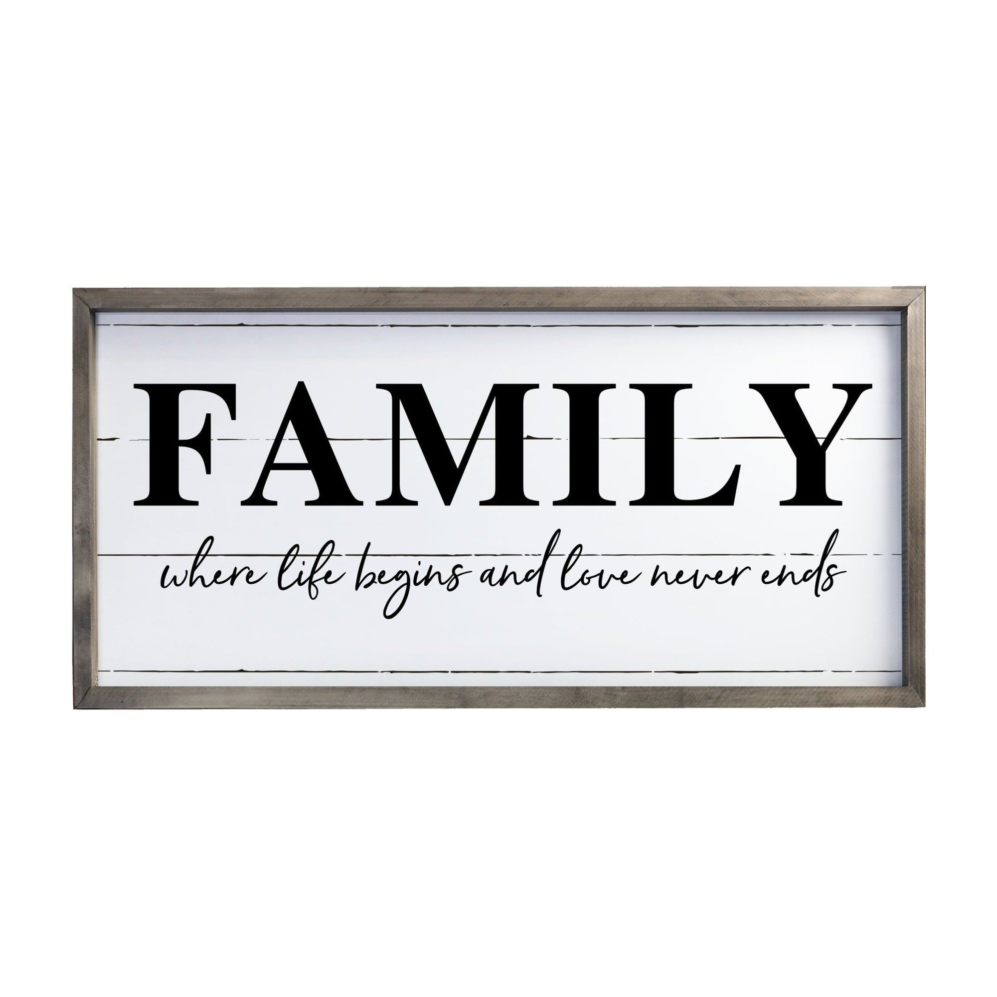 Large Family Wall Décor Quote Sign For Home Decoration 18 x 36 - Family Where Life Blessing - LifeSong Milestones