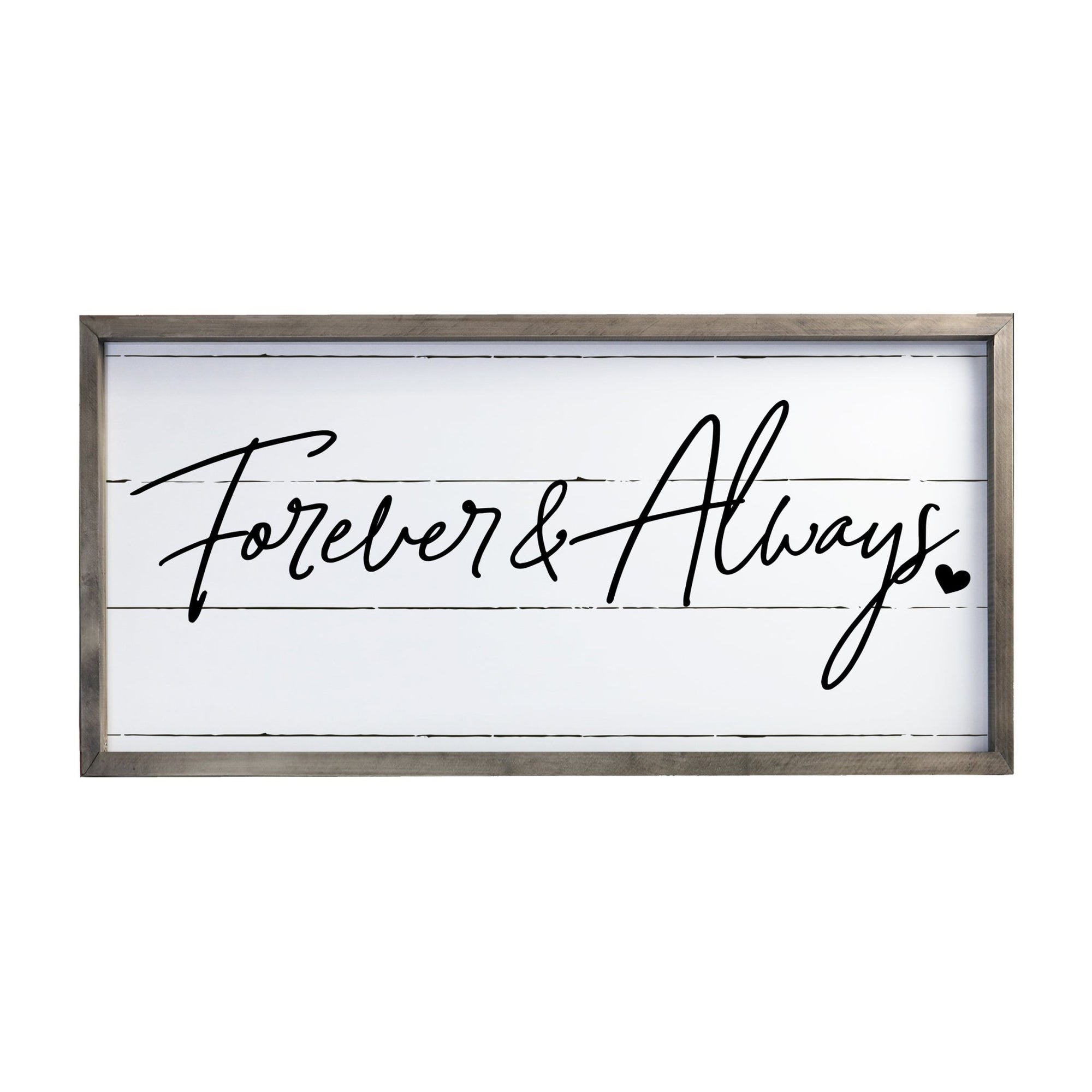 Large Family Wall Décor Quote Sign For Home Decoration 18 x 36 - Forever & Always - LifeSong Milestones