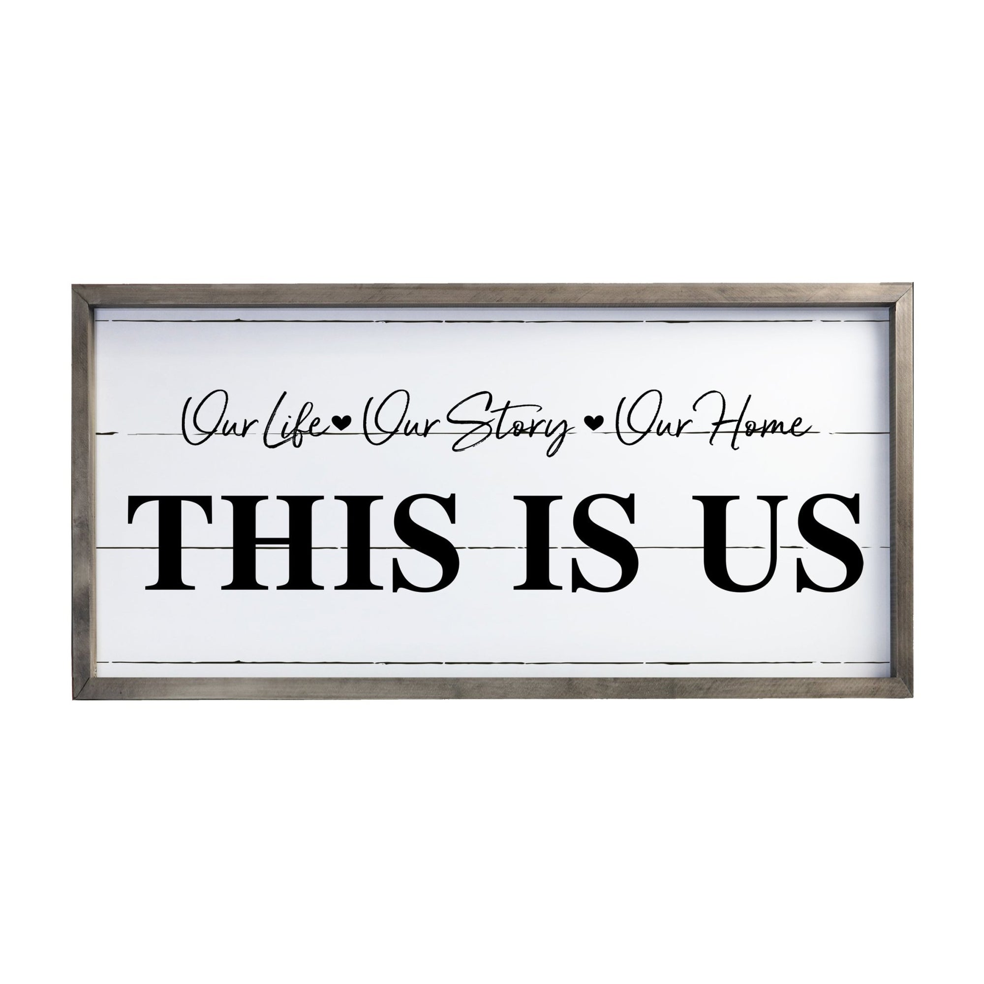 Large Family Wall Décor Quote Sign For Home Decoration 18 x 36 - This Is Us (Script) - LifeSong Milestones
