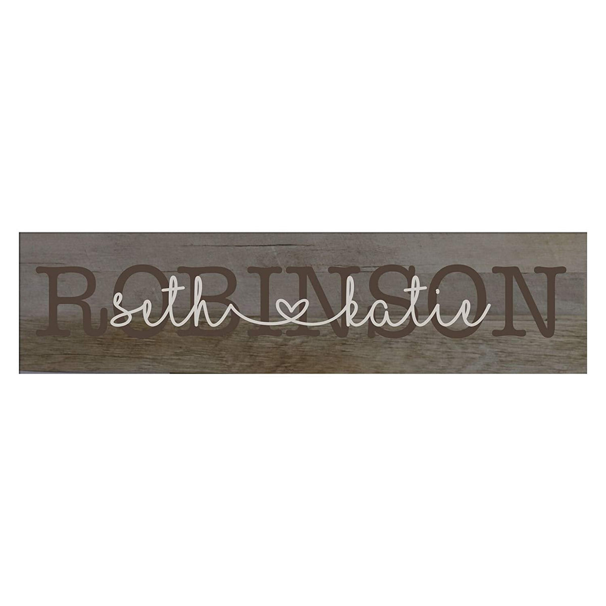 Last Name Welcome Wooden Wall Sign Art Size Barn Wood 10 x 40 - LifeSong Milestones