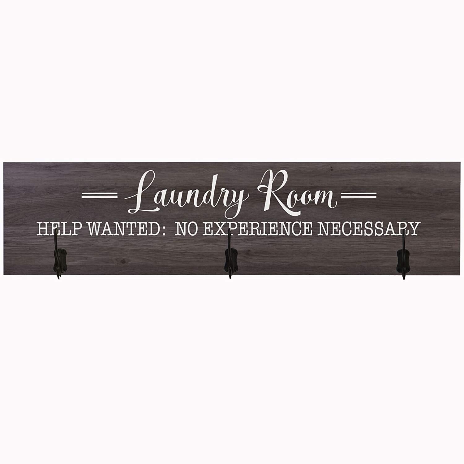 Laundry Room Help Wanted Coat Rack Wall Sign - LifeSong Milestones