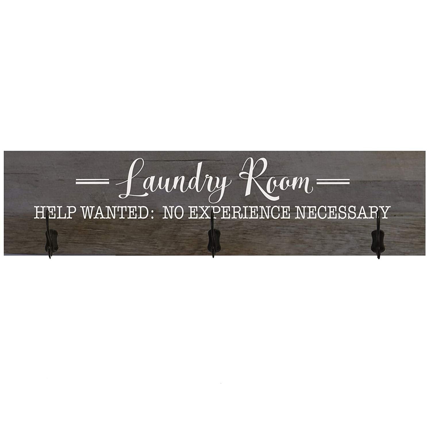 Laundry Room Help Wanted Coat Rack Wall Sign - LifeSong Milestones