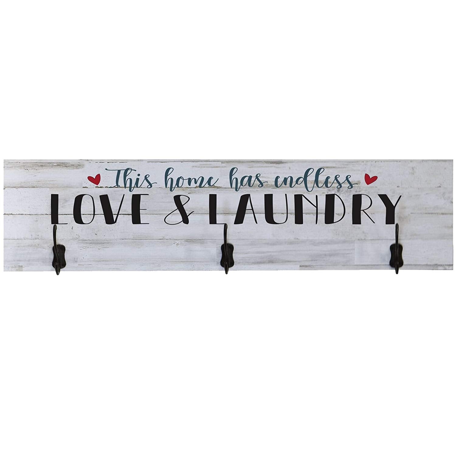 Laundry Room This Home Has Endless Love and Laundry Coat Rack Wall Sign - LifeSong Milestones