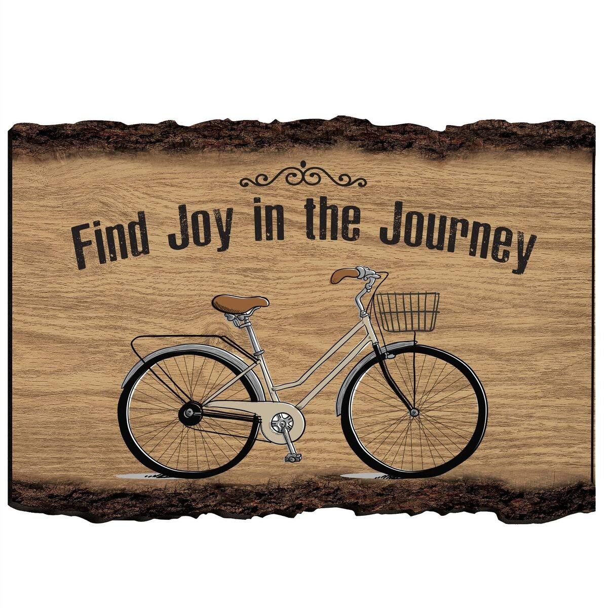 Life Is Beautiful Wooden Bark Bicycle Wall Sign - LifeSong Milestones