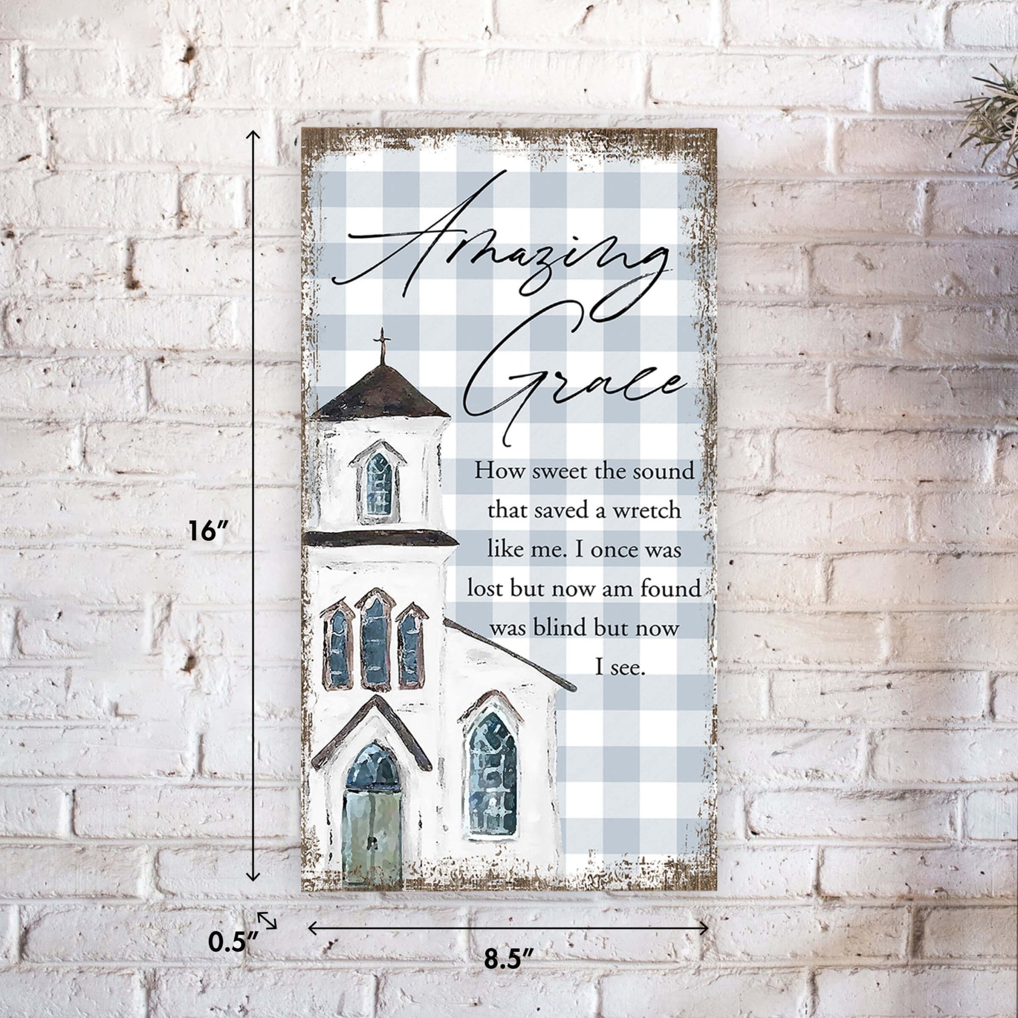 Lifesong Milestones Wooden Decorative Wall Plaque – Amazing Grace - LifeSong Milestones