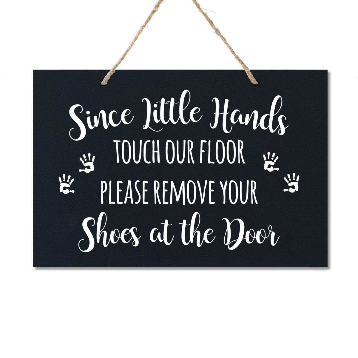 Little Hands Shoe Rope Sign For New Home - Hand Prints - LifeSong Milestones