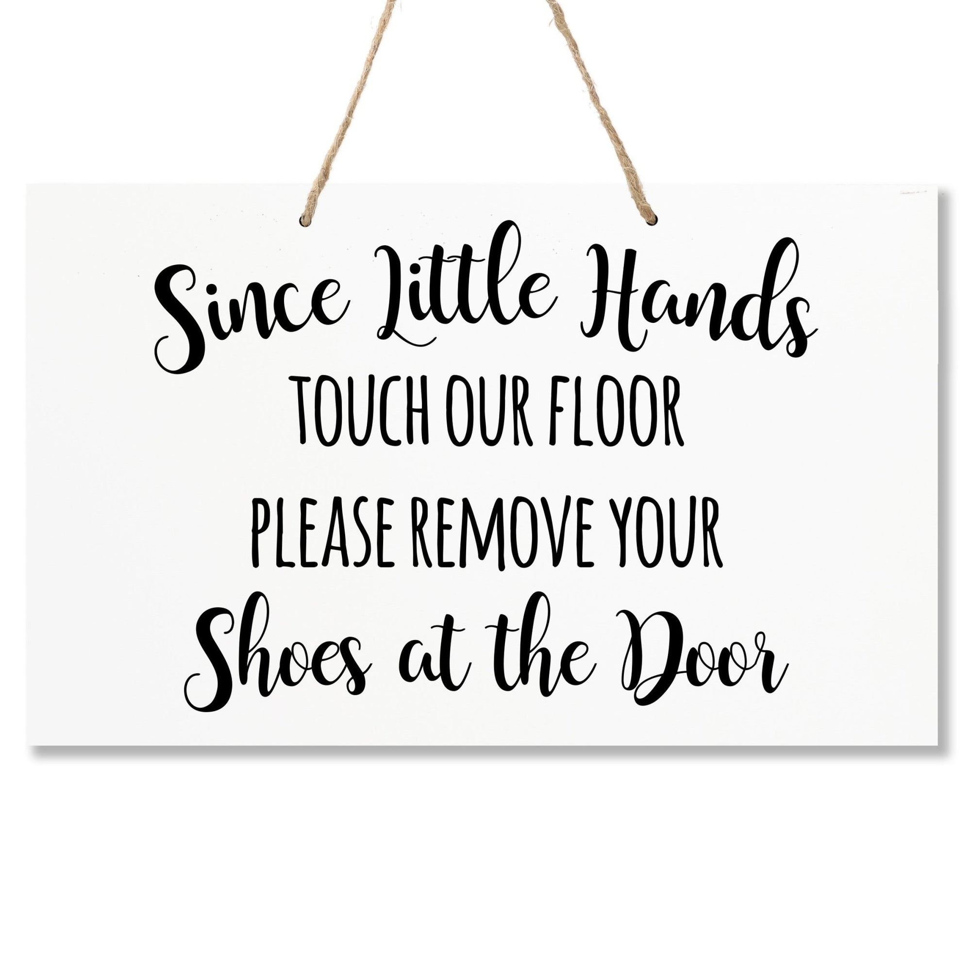 Little Hands Shoe Rope Sign For New Home - Little Hands - LifeSong Milestones
