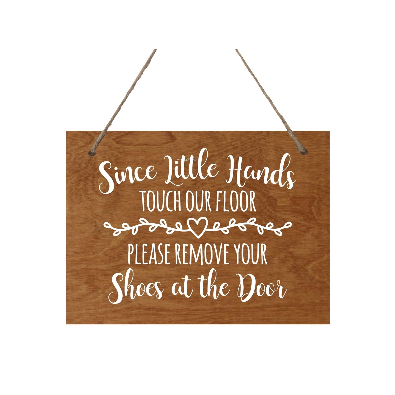 Little Hands Shoe Rope Sign For New Home - Little Hands Heart - LifeSong Milestones