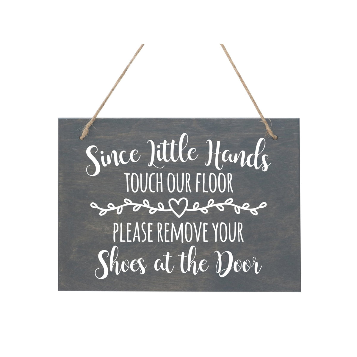 Little Hands Shoe Rope Sign For New Home - Little Hands Heart - LifeSong Milestones