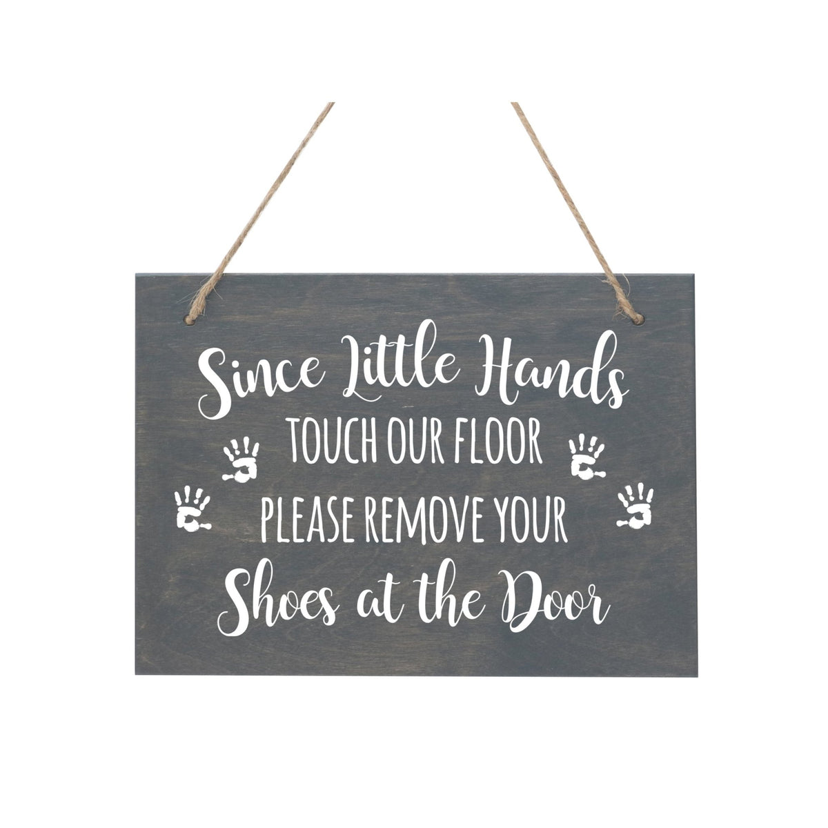 Little Hands Shoe Rope Sign For New Home - Little Hands Prints - LifeSong Milestones