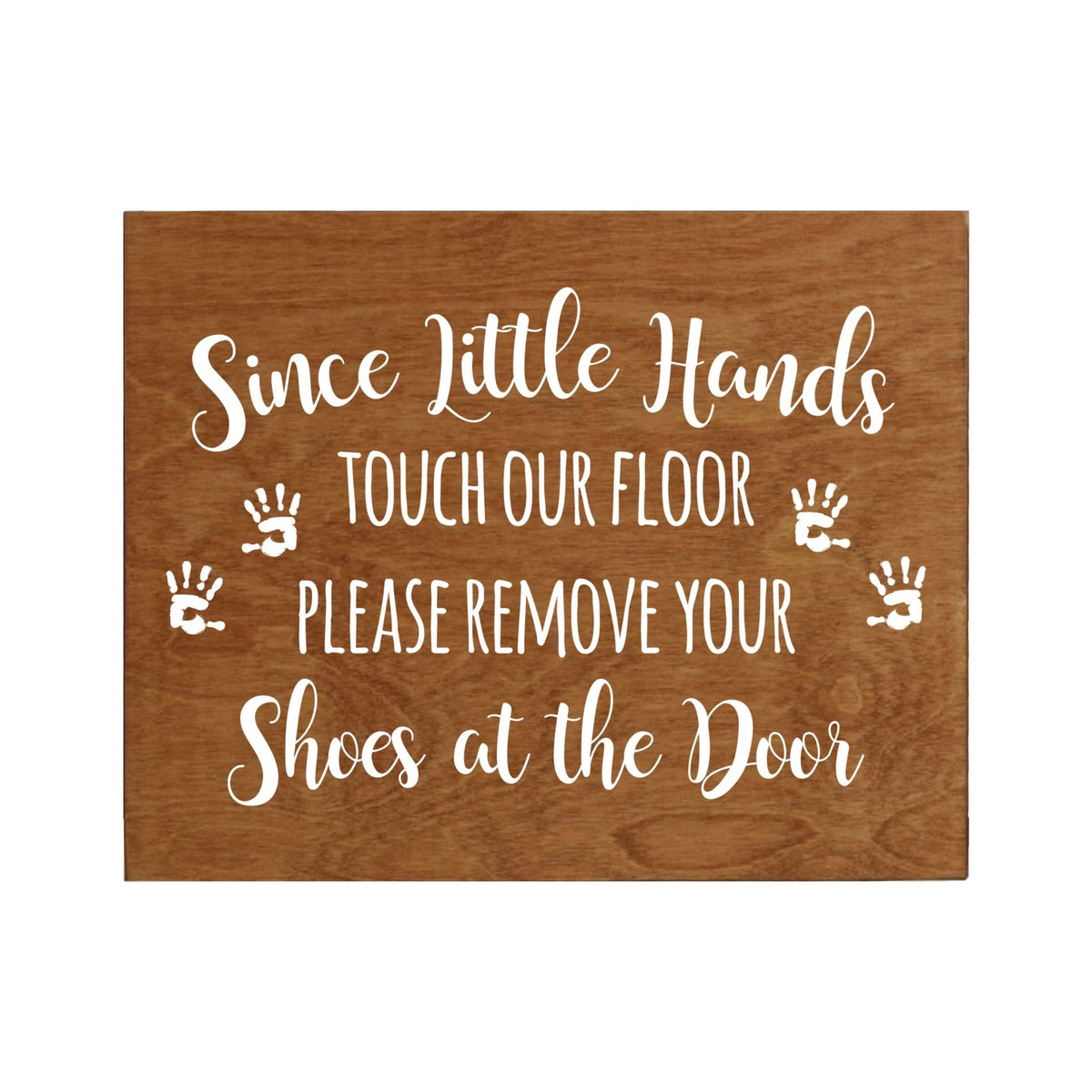 Little Hands Shoe Sign For New Home - Little Hand Prints - LifeSong Milestones
