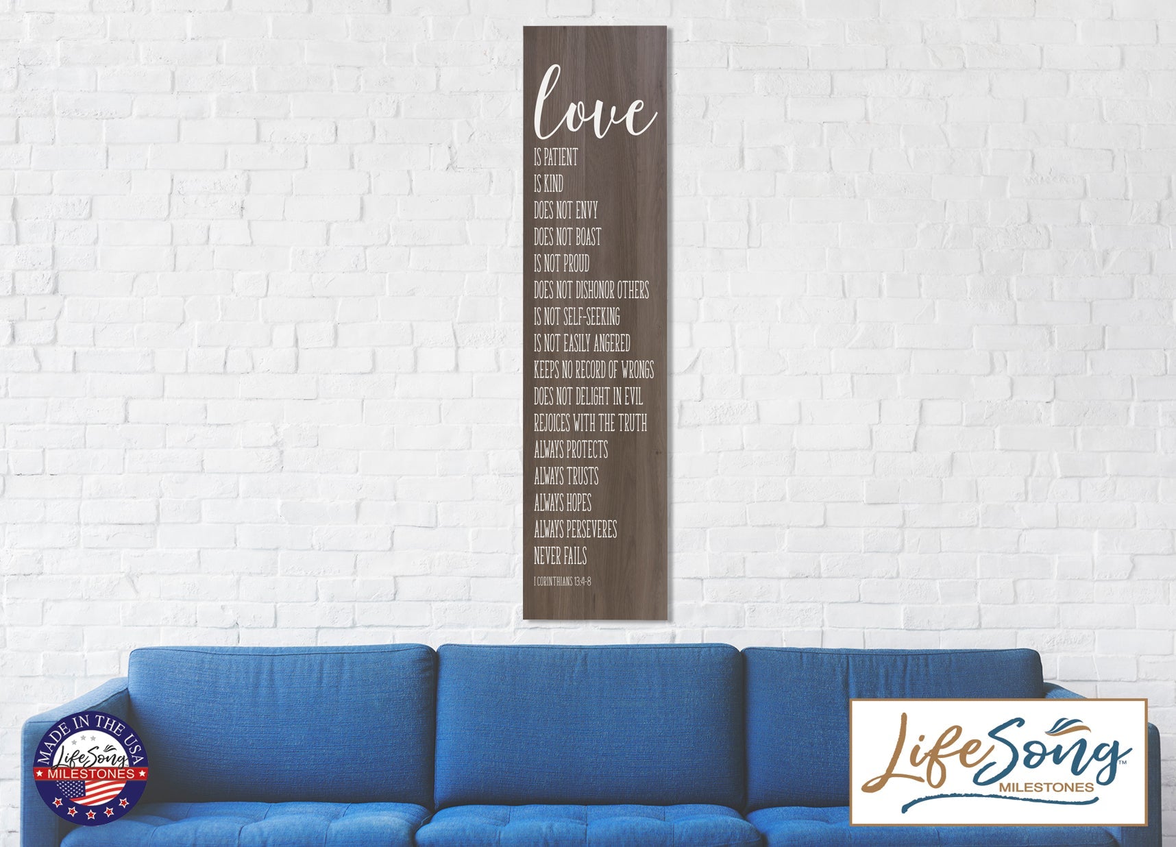 Love Is Patient, Love is Kind Decorative Wall Art Sign - LifeSong Milestones