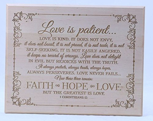 Love Is Patient Love Is Kind Wood Wall Plaque Gift - LifeSong Milestones
