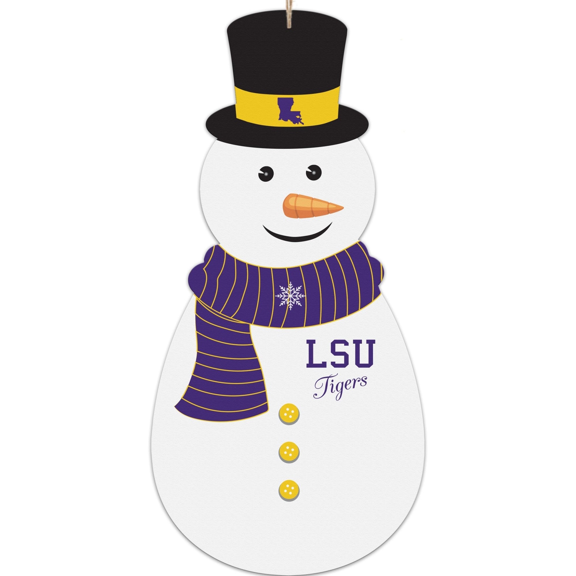LSU Snowman Ornament Gift - LifeSong Milestones