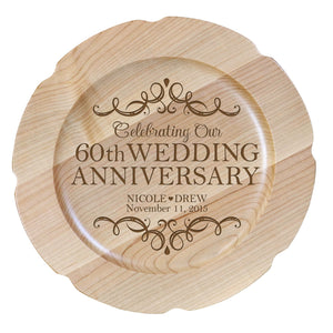 Maple Wedding Anniversary Personalized Plates - LifeSong Milestones